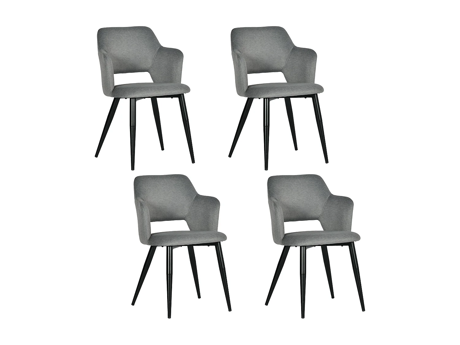 Lot de 4 chaises de salle à manger style scandinaves, AKANJINEW