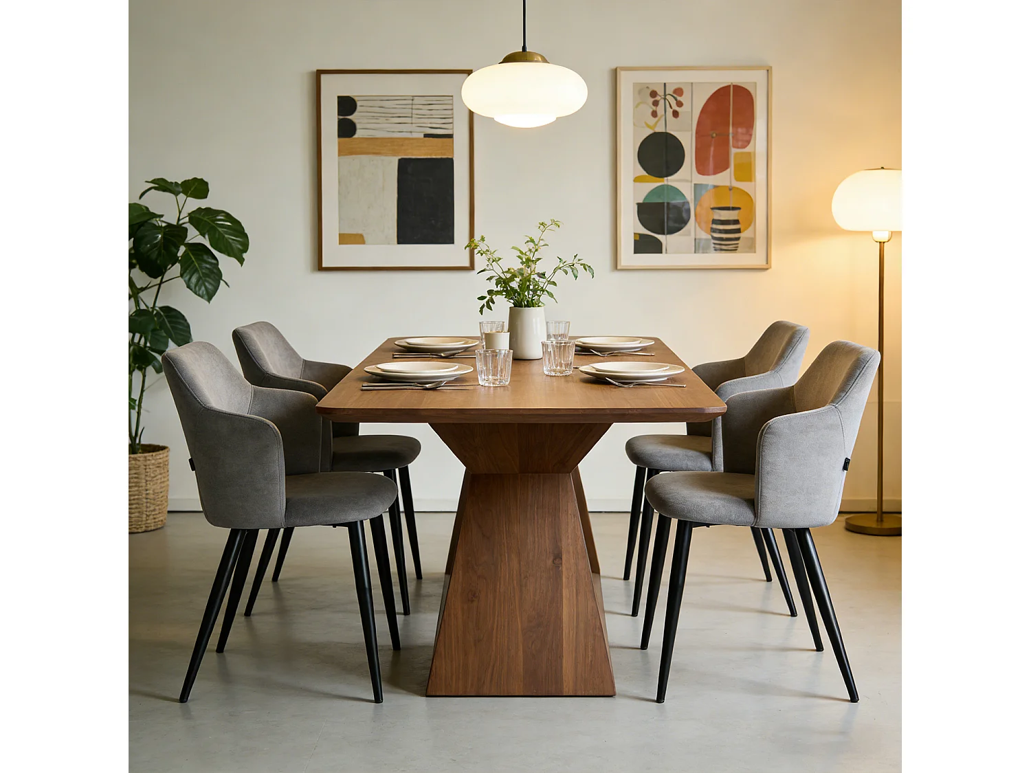 Lot de 4 chaises de salle à manger style scandinaves, AKANJINEW