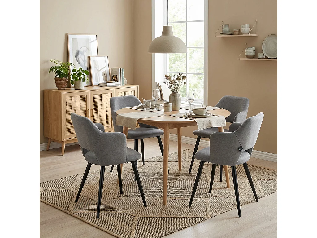 Lot de 4 chaises de salle à manger style scandinaves, AKANJINEW