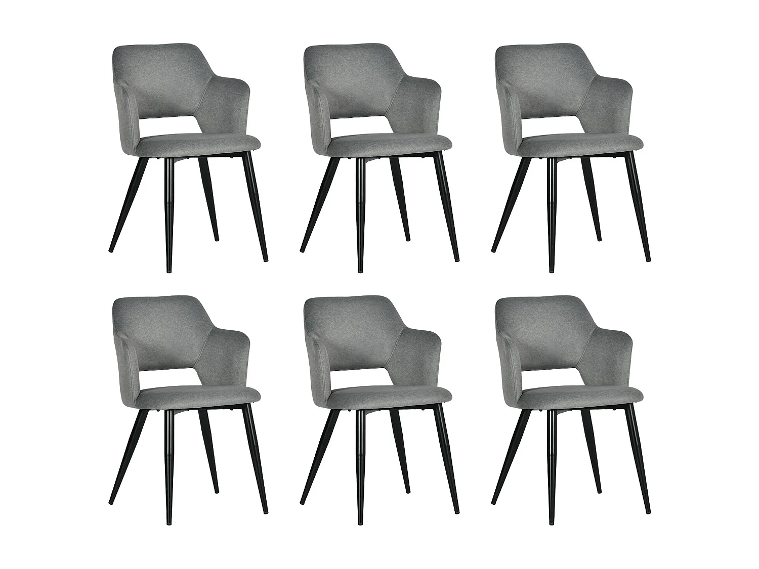 Lot de 6 chaises de salle à manger style scandinaves, AKANJINEW