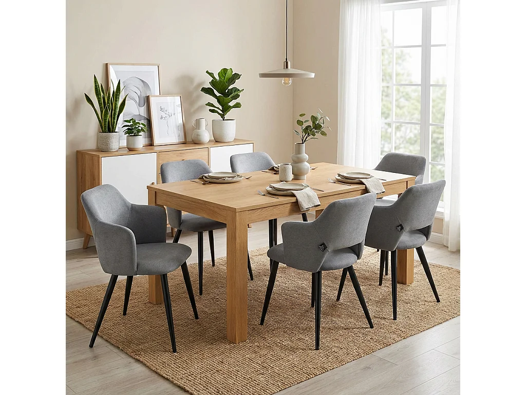 Lot de 6 chaises de salle à manger style scandinaves, AKANJINEW