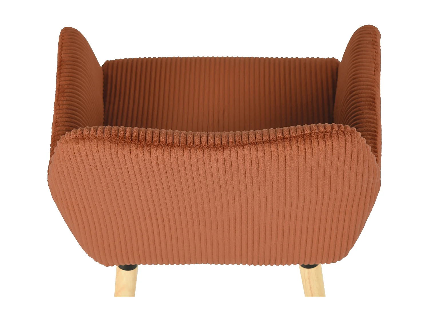 Lot de 4 chaises de salle à manger velours côtelé scandinave, ELIA