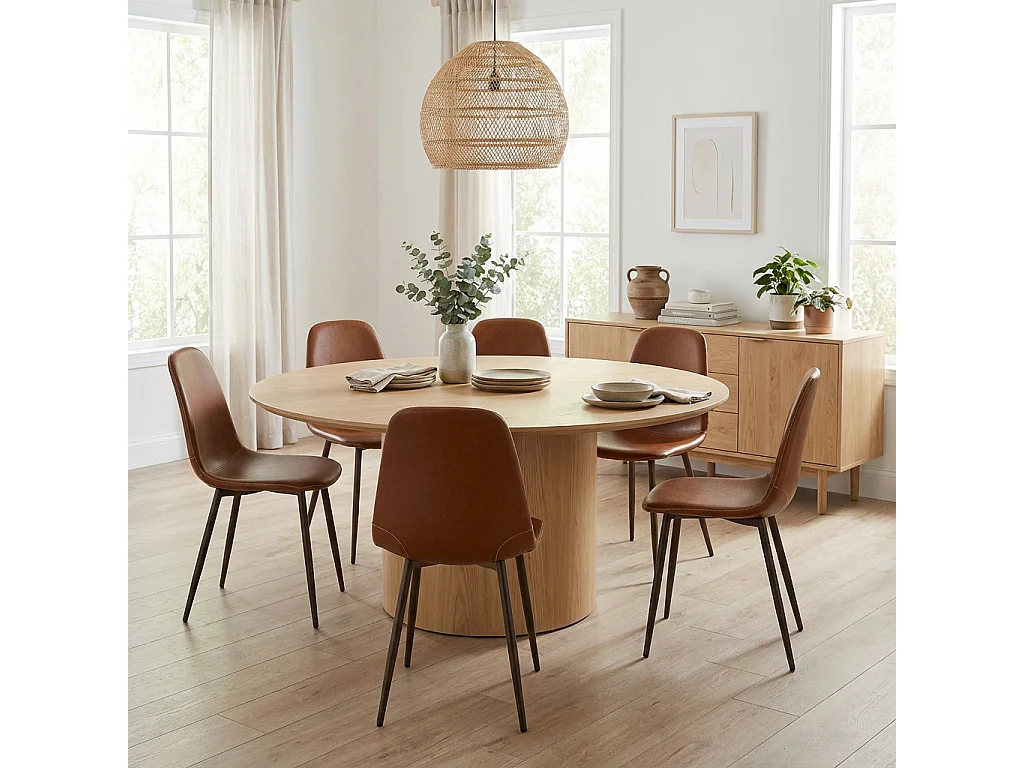 Lot de 6 chaises de salle à manger style vintage, CHARLTONPU