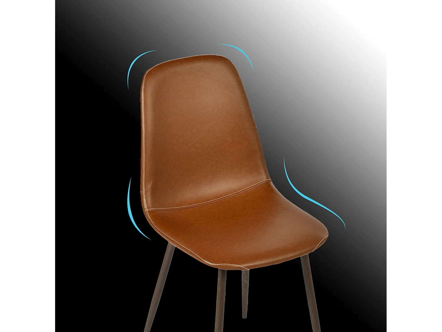 Lot de 6 chaises de salle à manger style vintage, CHARLTONPU