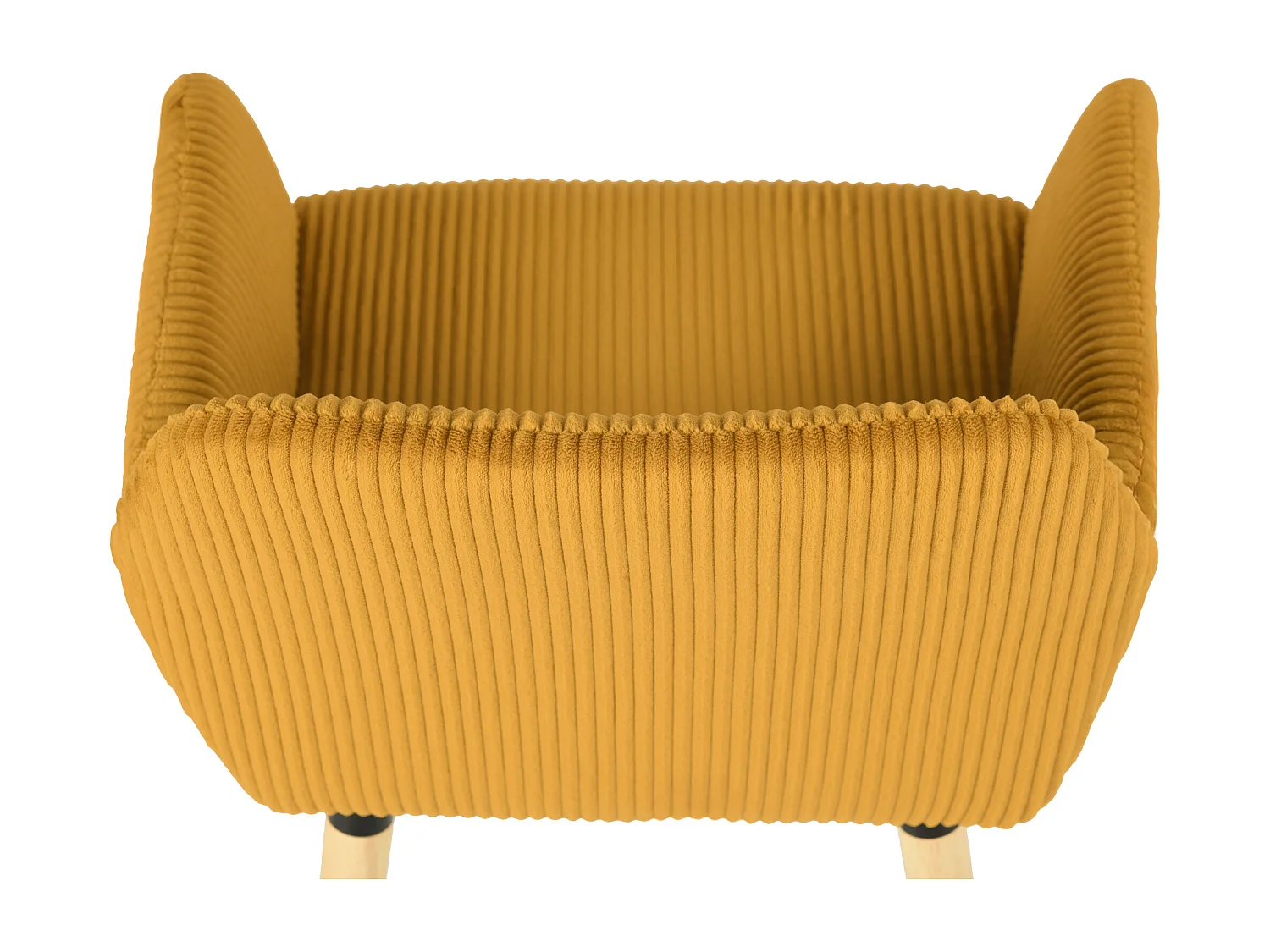 Lot de 4 chaises de salle à manger velours côtelé scandinave, ELIA