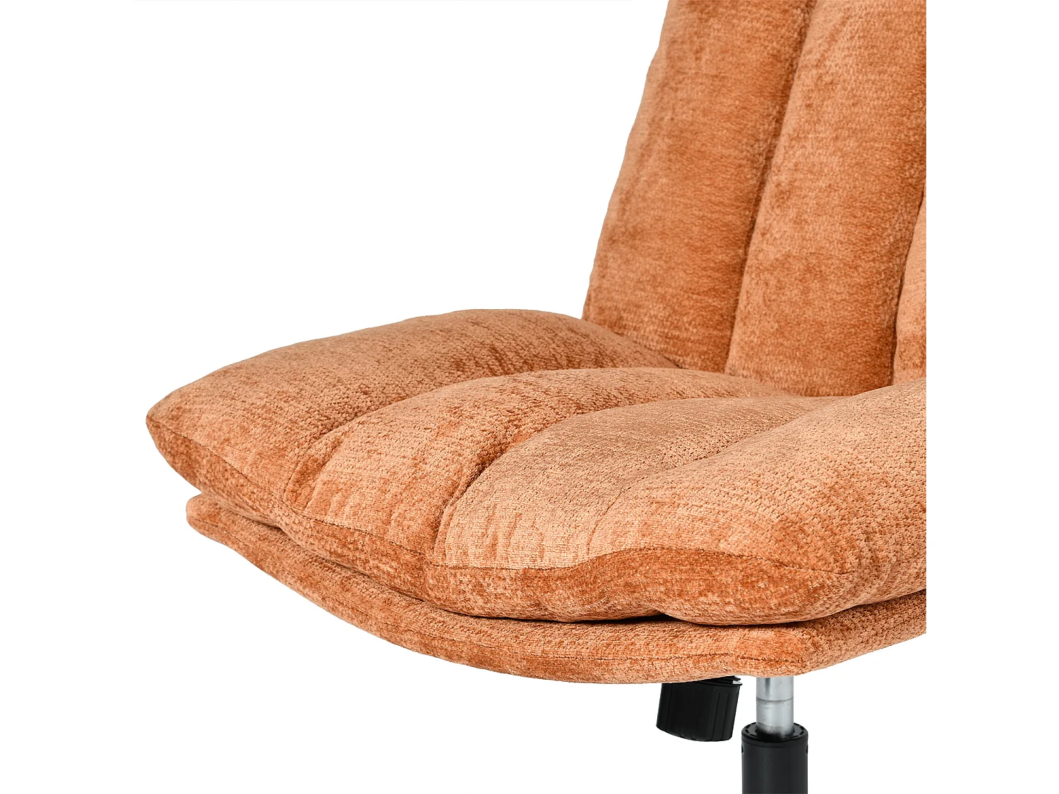 Fauteuil relax réglable et rotatif en tissu chenille rouge, CONFOD