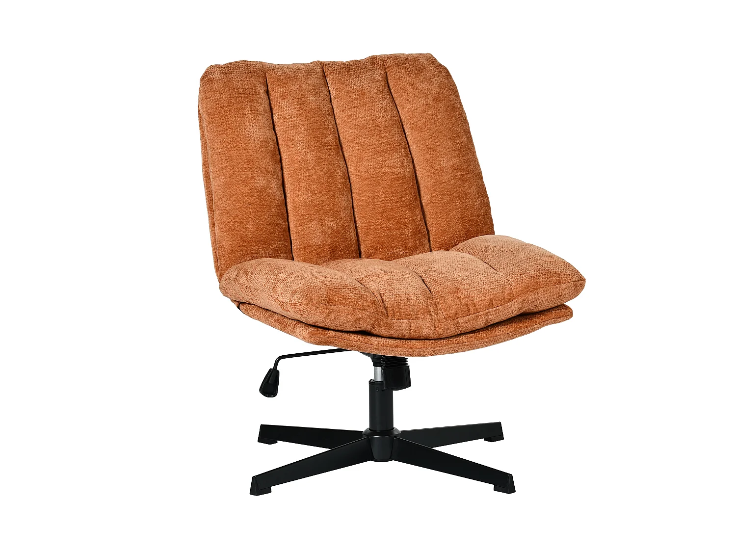 Fauteuil relax réglable et rotatif en tissu chenille rouge, CONFOD