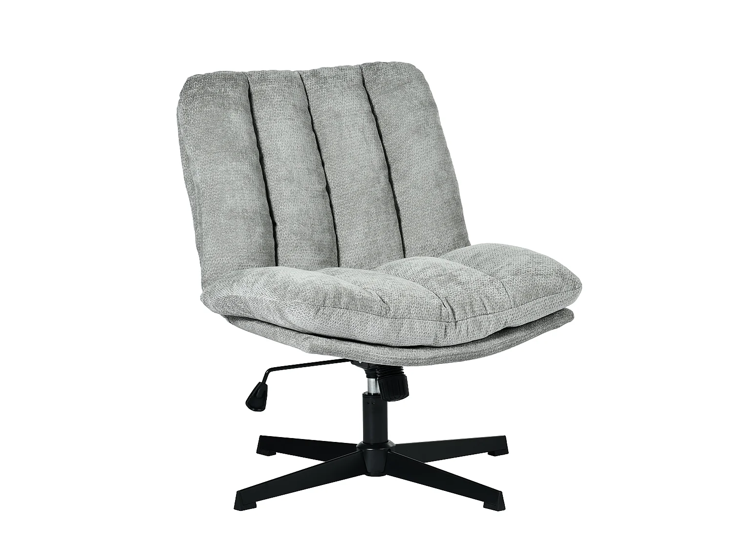 Fauteuil relax réglable et rotatif en tissu chenille gris clair, CONFOD
