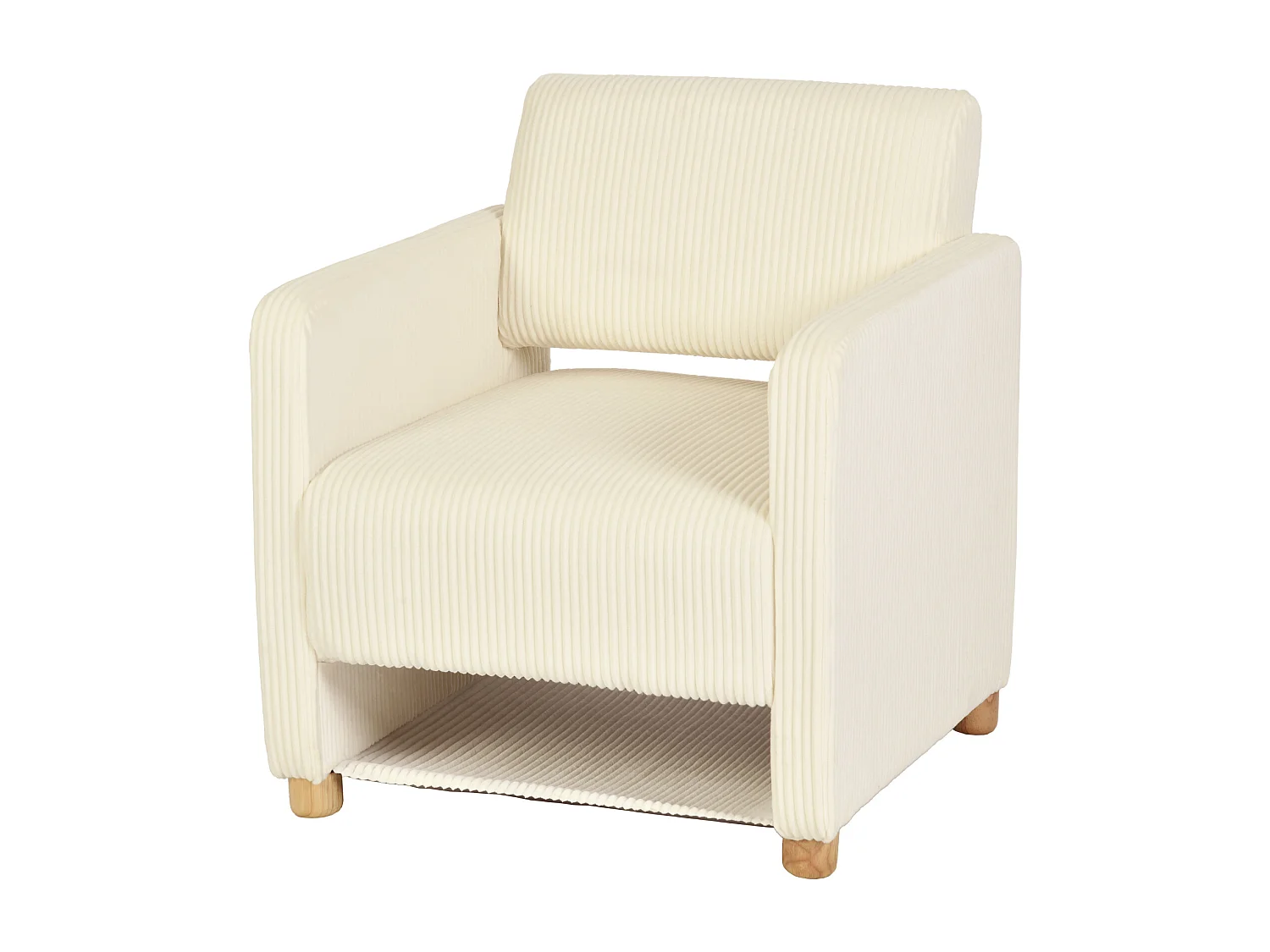 Fauteuil canapé une place en velours côtelé scandinave, KARIA