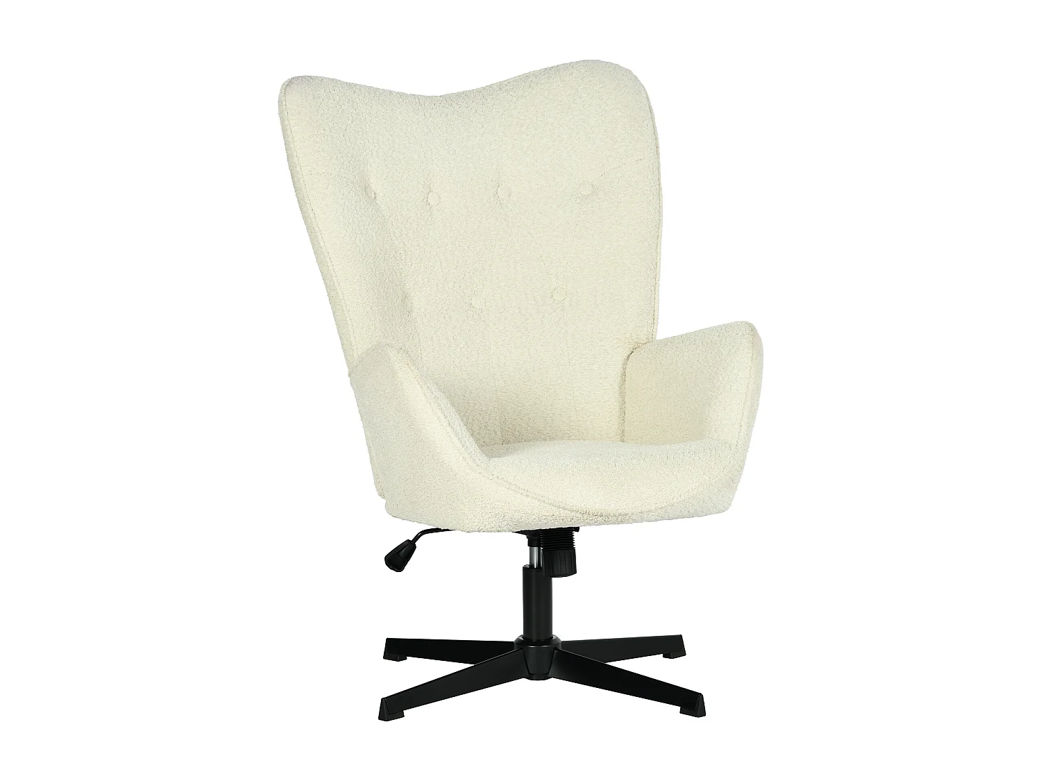 Fauteuil relax rotatif réglable en hauteur bouclette, FUCHS