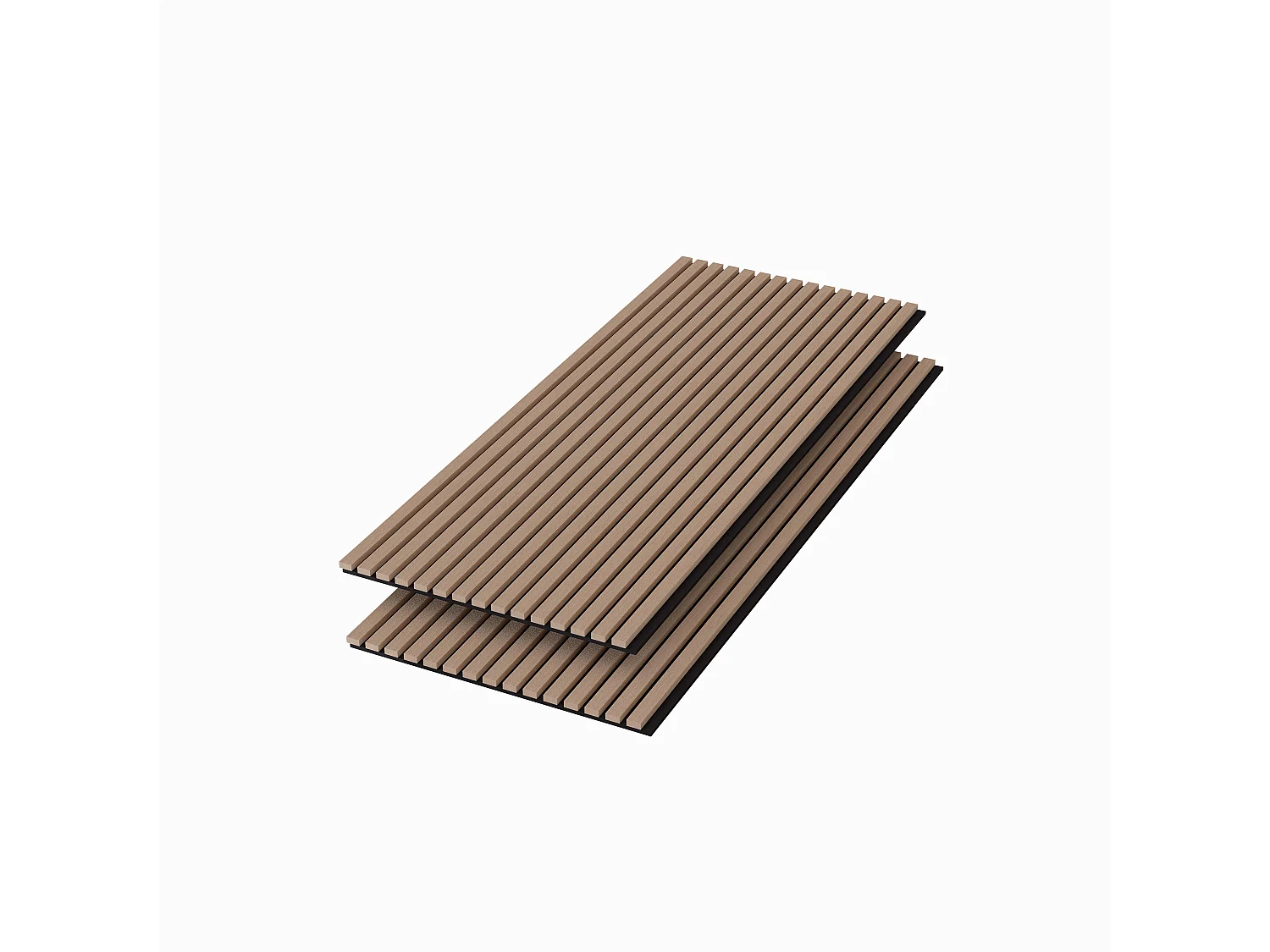 Panneaux décoratifs AICA, panneaux muraux en MDF imitation bois, lot de 2, 120 x 60 cm, Teinte chêne foncé