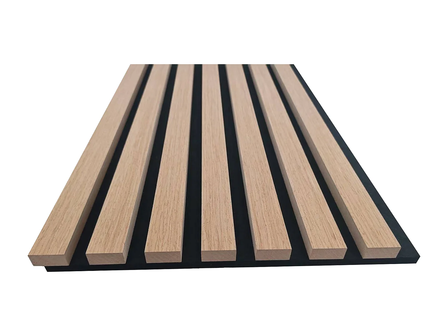 Panneaux décoratifs AICA, panneaux muraux en MDF imitation bois, lot de 3, 260 x 30 cm, Teinte chêne foncé