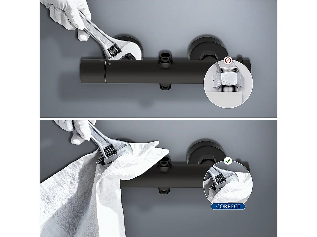 colonna doccia rotonda completo di miscelatore termostatico cilindro, soffione quadrato 20x20cm, nero