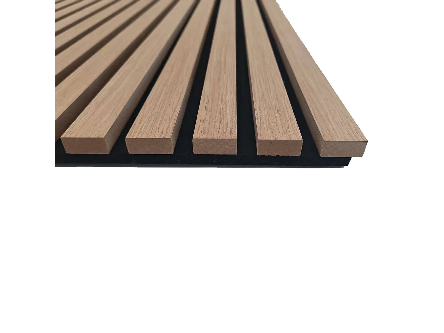 Panneaux décoratifs AICA, panneaux muraux en MDF imitation bois, lot de 2, 240 x 60 cm, Teinte chêne foncé