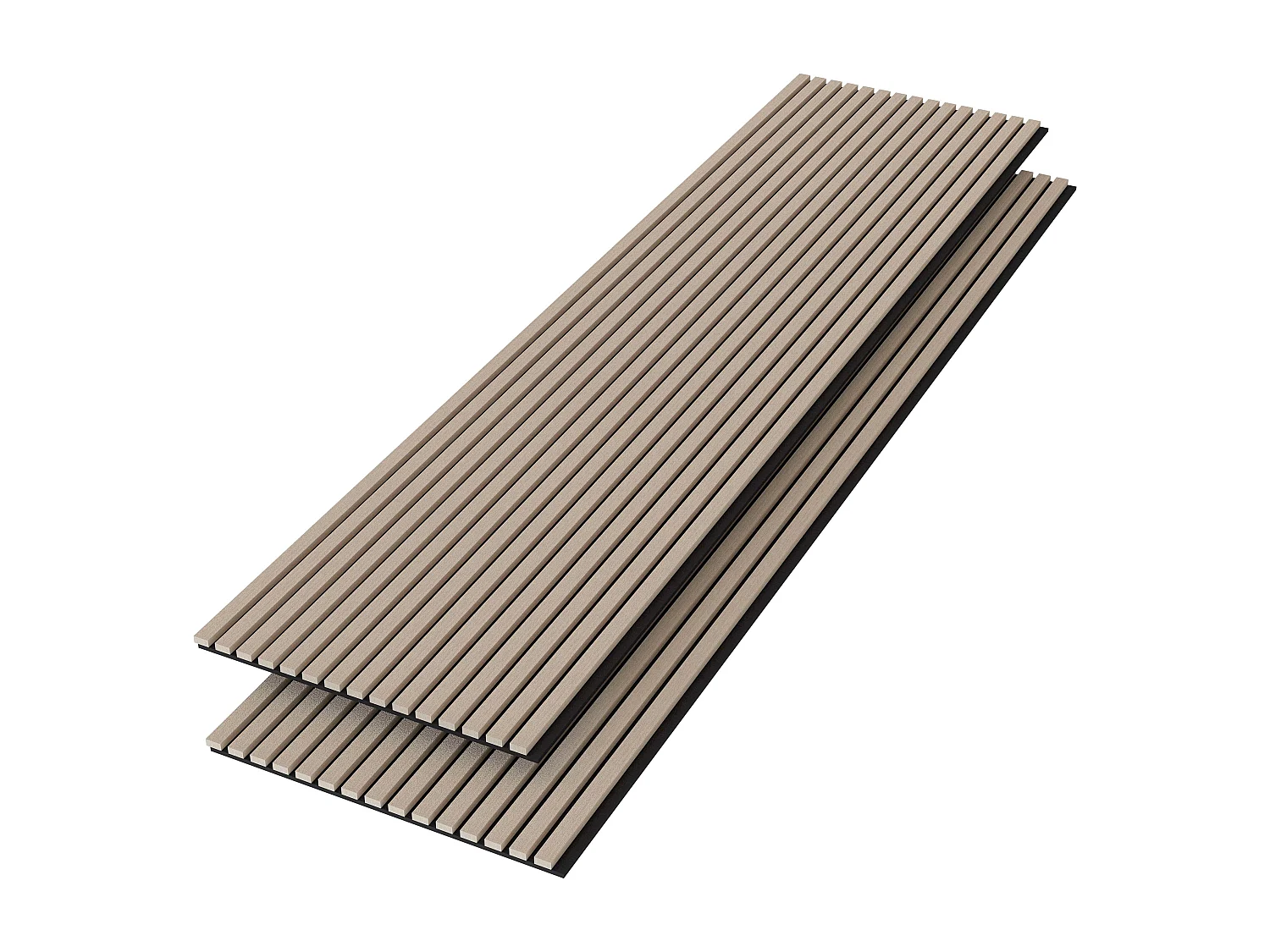 Panneaux décoratifs AICA, panneaux muraux en MDF imitation bois, lot de 2, 240 x 60 cm, couleur chêne clair