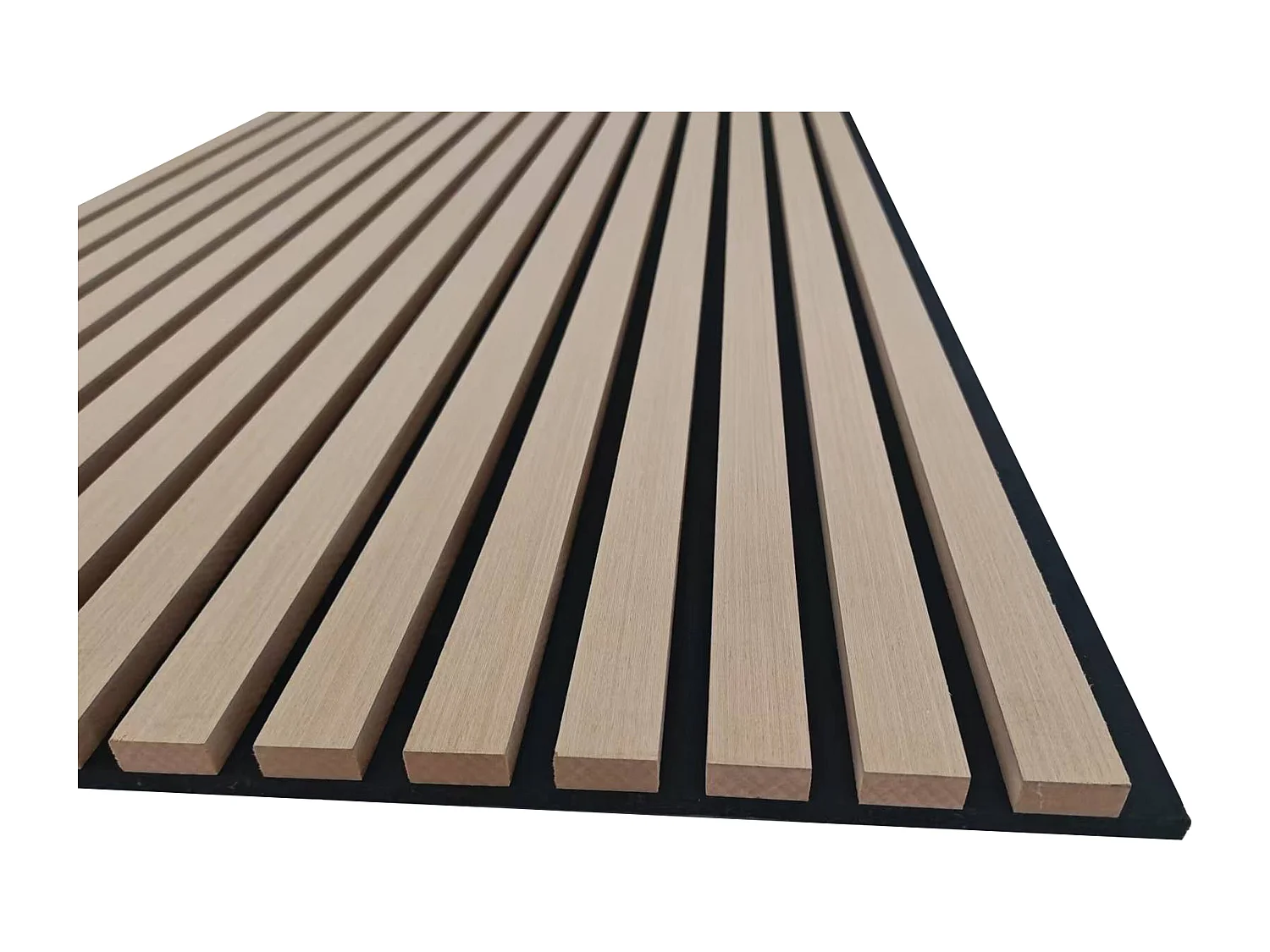 Panneaux décoratifs AICA, panneaux muraux en MDF imitation bois, lot de 2, 240 x 60 cm, couleur chêne clair