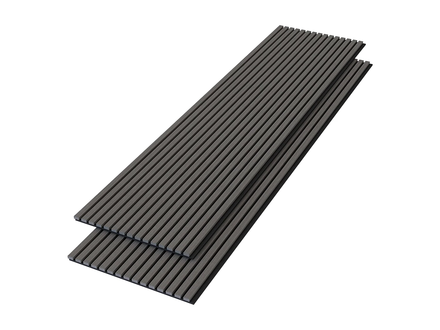 Panneaux décoratifs AICA, panneaux muraux en MDF imitation bois, lot de 2, 240 x 60 cm, chêne gris