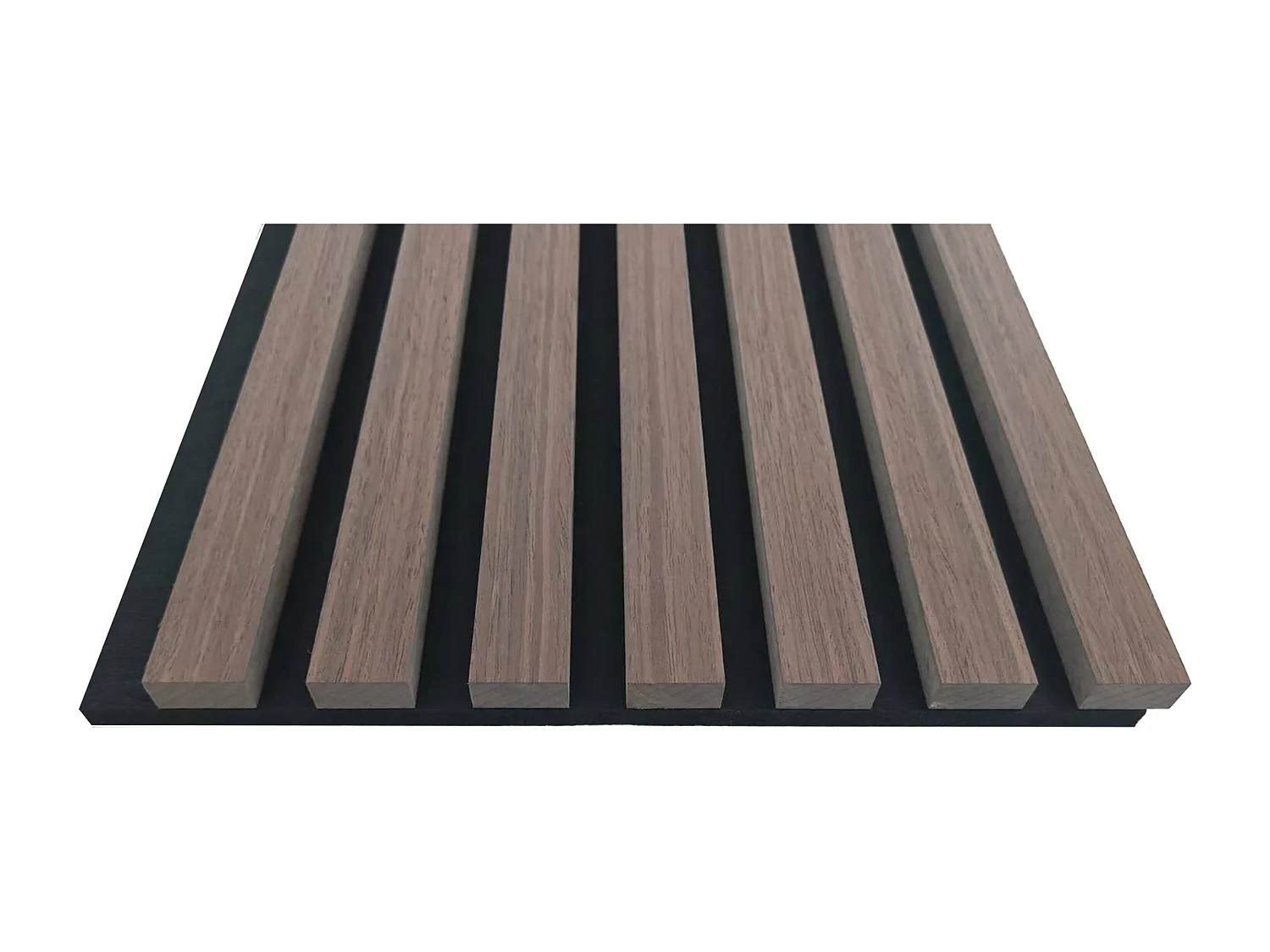 Panneaux décoratifs AICA, panneaux muraux en MDF imitation bois, lot de 2, 260 x 30 cm, Teinte chêne noyer