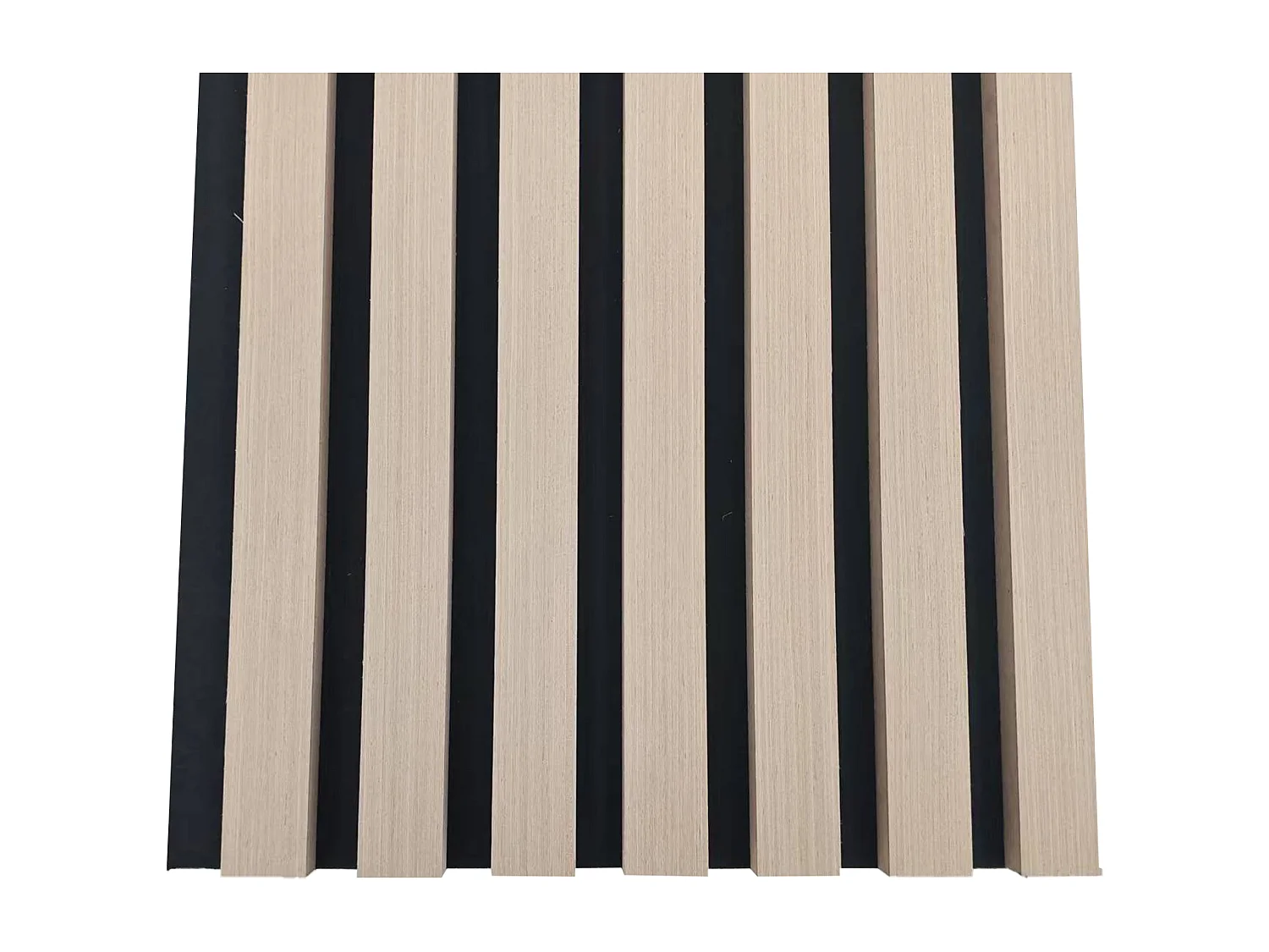 Panneaux décoratifs AICA, panneaux muraux en MDF imitation bois, lot de 2, 260 x 30 cm, couleur chêne clair