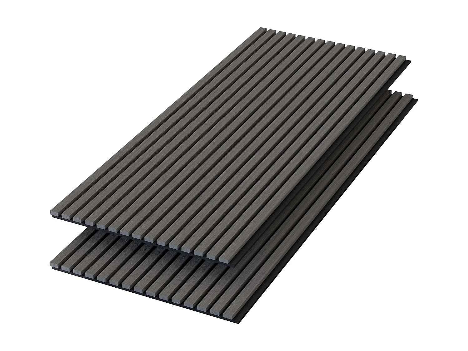 Panneaux décoratifs AICA, panneaux muraux en MDF imitation bois, lot de 2, 120 x 60 cm, chêne gris