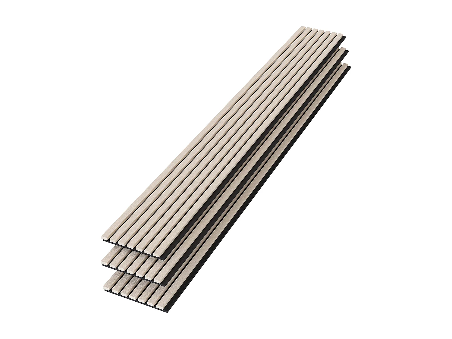 Panneaux décoratifs AICA, panneaux muraux en MDF imitation bois, lot de 3, 260 x 30 cm, Teinte chêne naturel