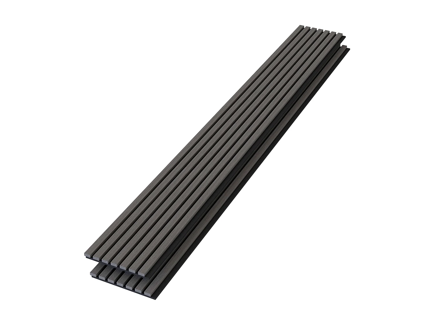 Panneaux décoratifs AICA, panneaux muraux en MDF imitation bois, lot de 2, 260 x 30 cm, chêne gris