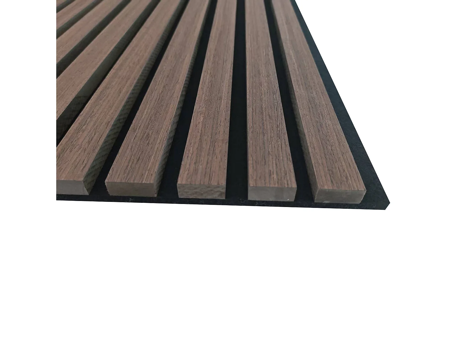 Panneaux décoratifs AICA, panneaux muraux en MDF imitation bois, lot de 2, 240 x 60 cm, Teinte chêne noyer