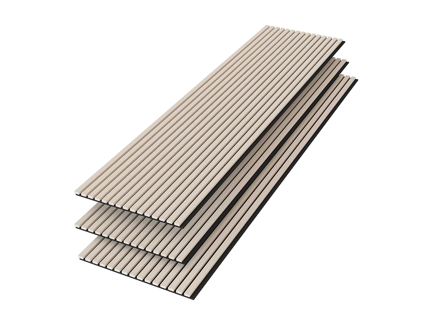 Panneaux décoratifs AICA, panneaux muraux en MDF imitation bois, lot de 3, 240 x 60 cm, Teinte chêne naturel