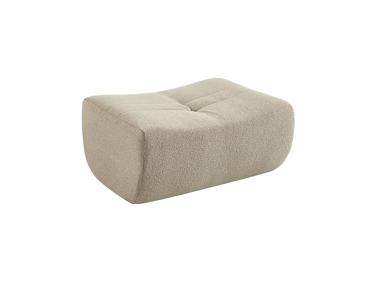 Sofá esquinero modular con reposapiés de borreguito texturizada, 5