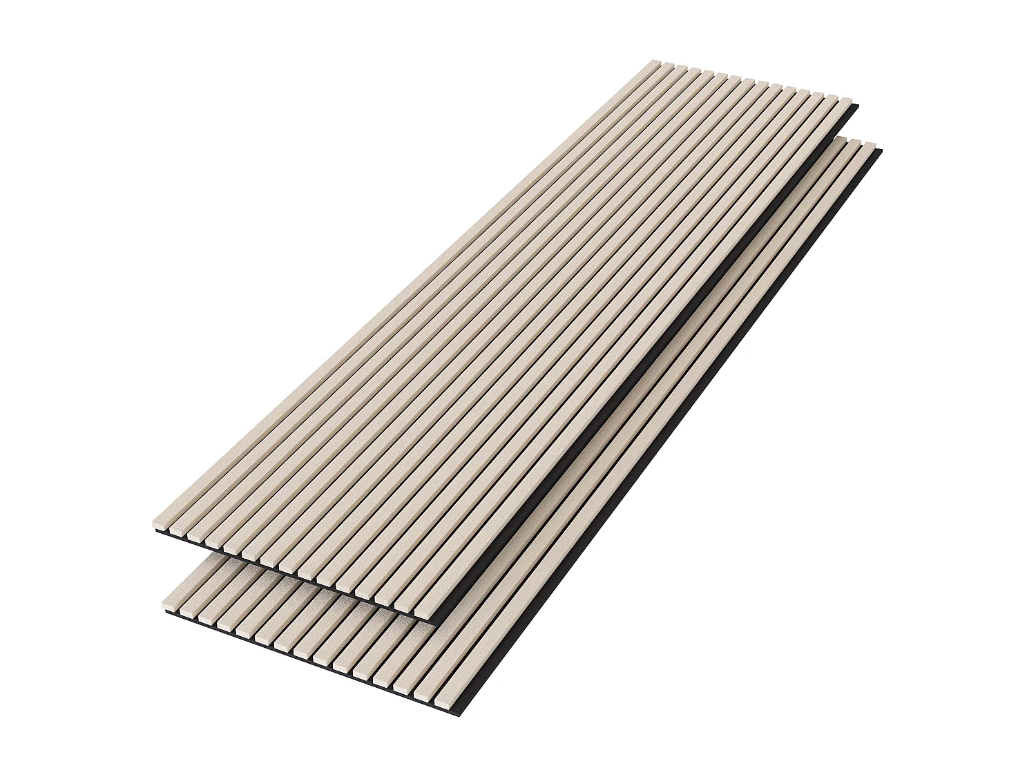 Panneaux décoratifs AICA, panneaux muraux en MDF imitation bois, lot de 2, 240 x 60 cm, Teinte chêne naturel