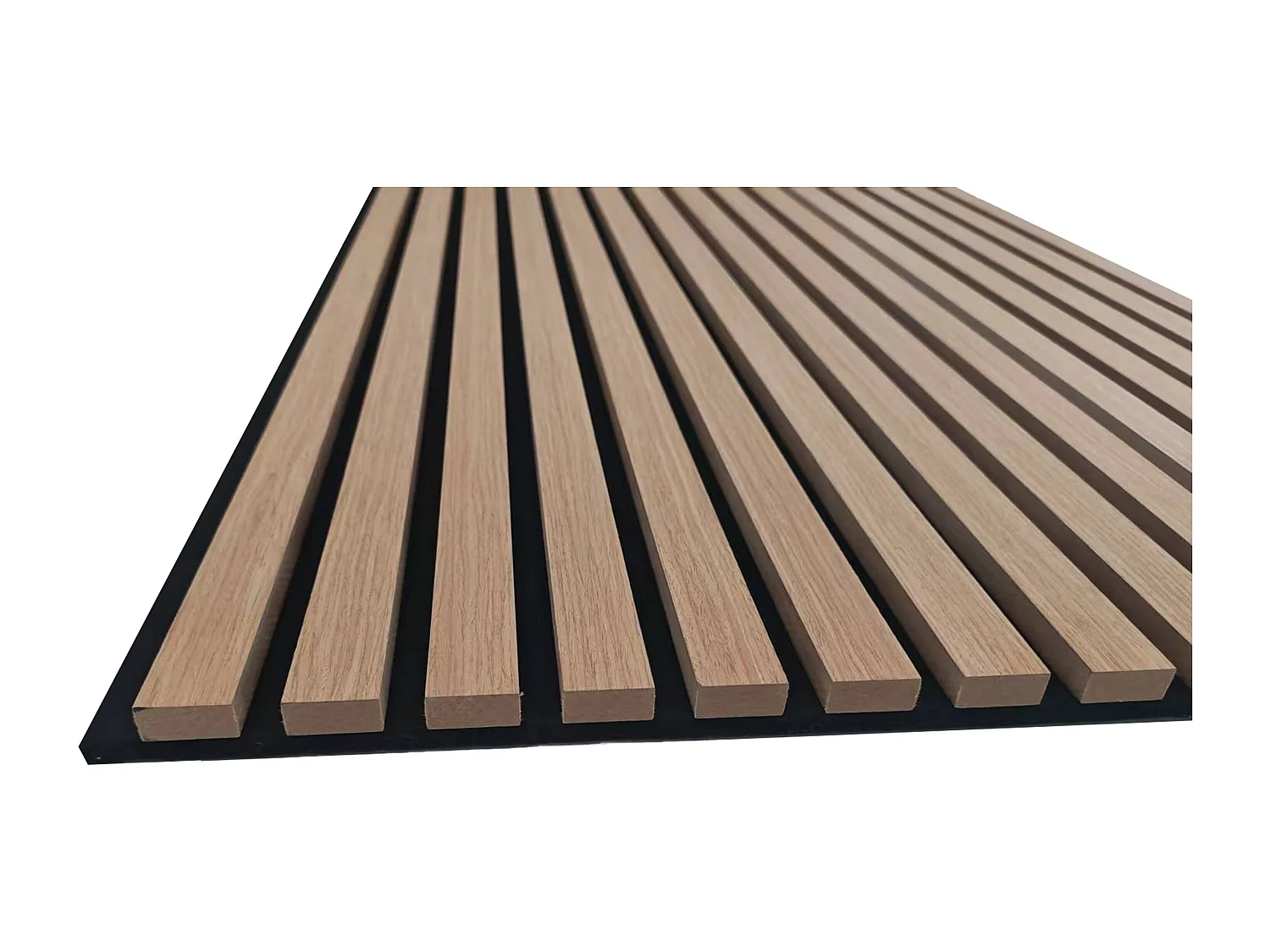 Panneaux décoratifs AICA, panneaux muraux en MDF imitation bois, lot de 4, 60 x 60 cm, Teinte chêne foncé