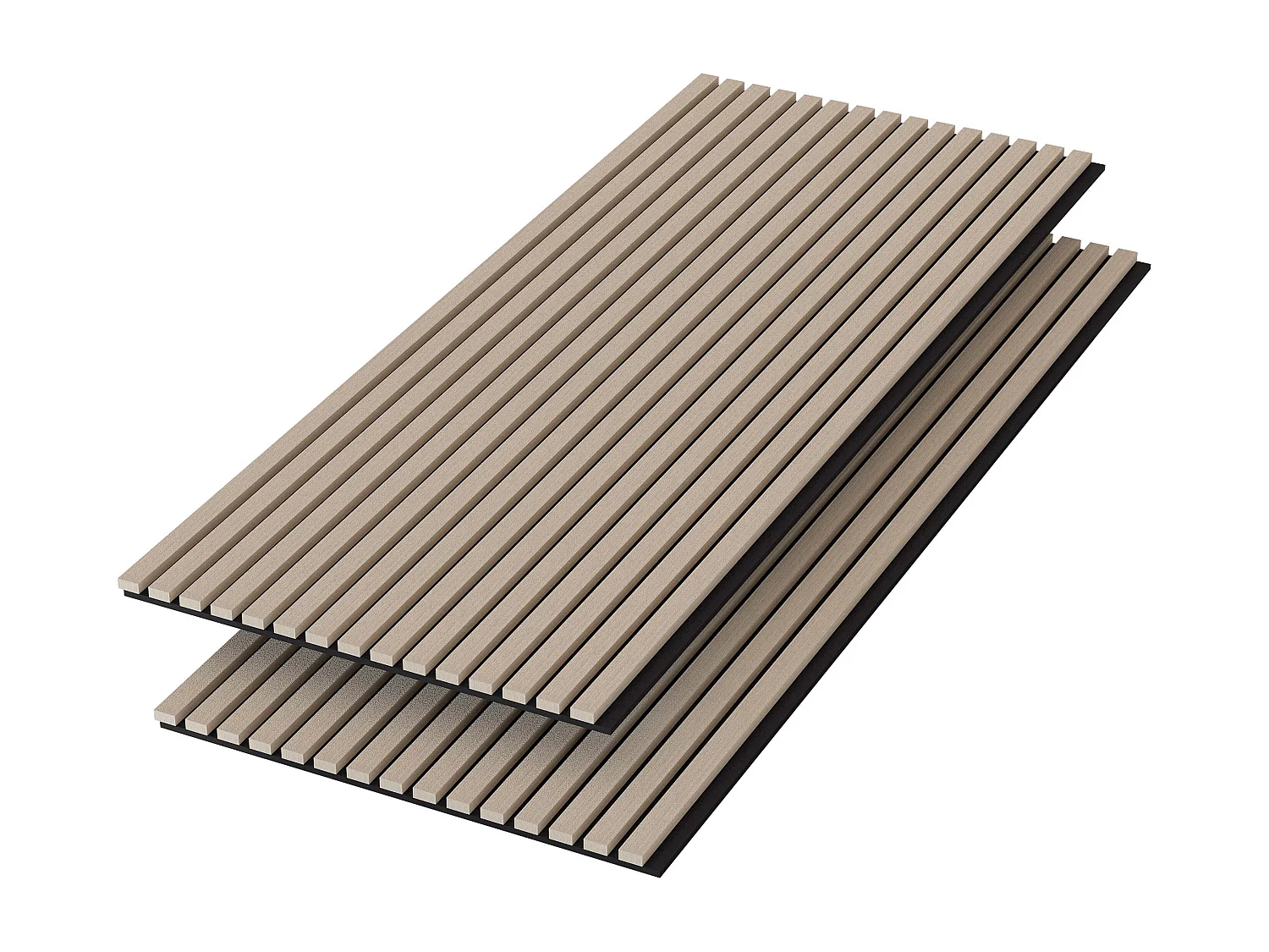 Panneaux décoratifs AICA, panneaux muraux en MDF imitation bois, lot de 2, 120 x 60 cm, couleur chêne clair