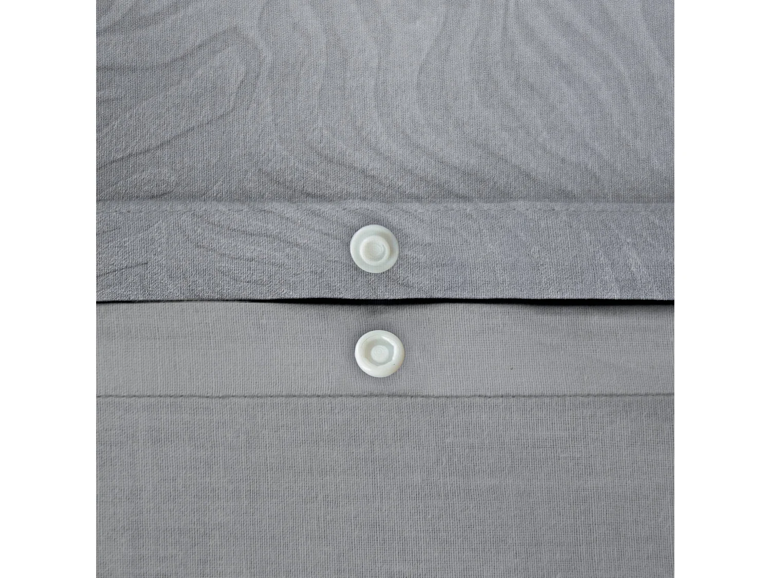 Parure de lit polyester réversible imprimé zèbre 2 places gris 240x220cm - Ondula