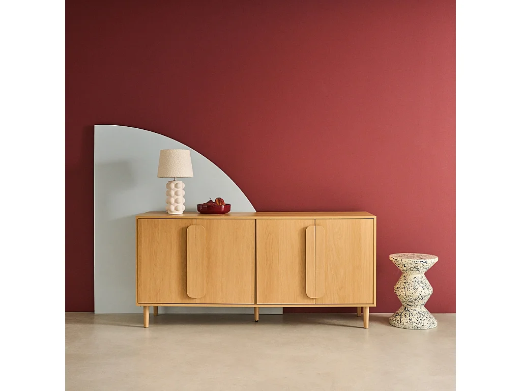 Credenza vintage effetto legno 4 ante 150cm