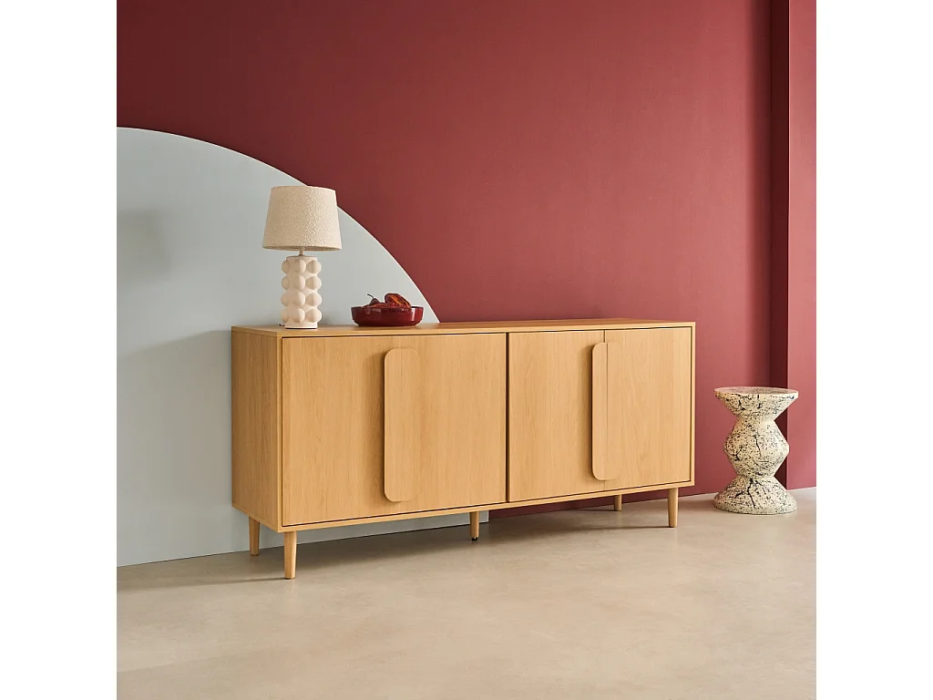 Credenza vintage effetto legno 4 ante 150cm