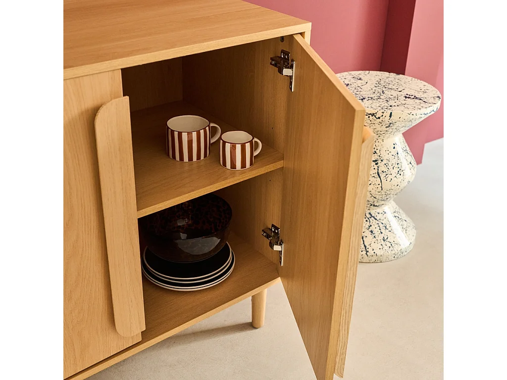 Credenza vintage effetto legno 4 ante 150cm