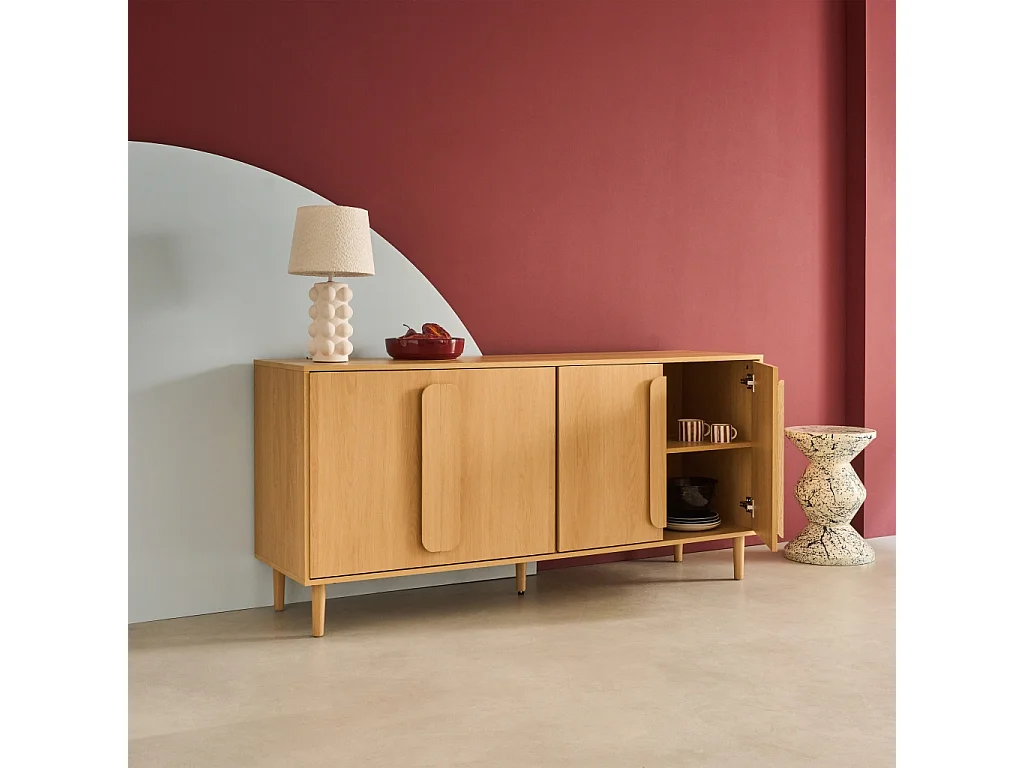 Credenza vintage effetto legno 4 ante 150cm