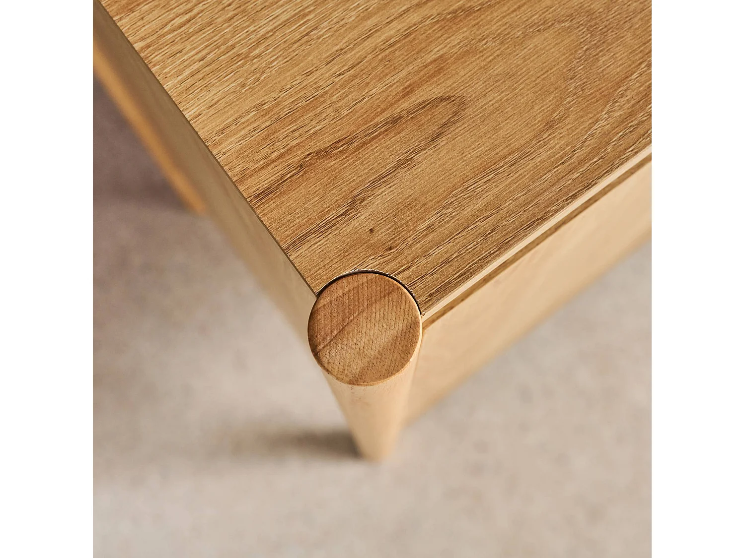 Buffet décor bois 2 portes 3 tiroirs 150cm naturel - 150 x 42 x 78.5 cm - Harmony