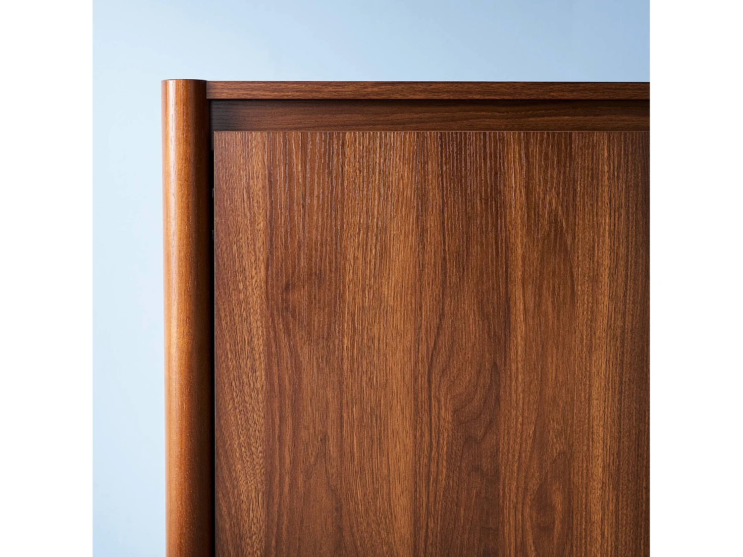 Credenza decorazione legno 2 ante 3 cassetti 150cm, noce