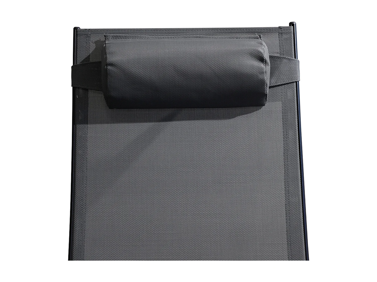 Lot de 2 transats ajustables noir et gris CALI