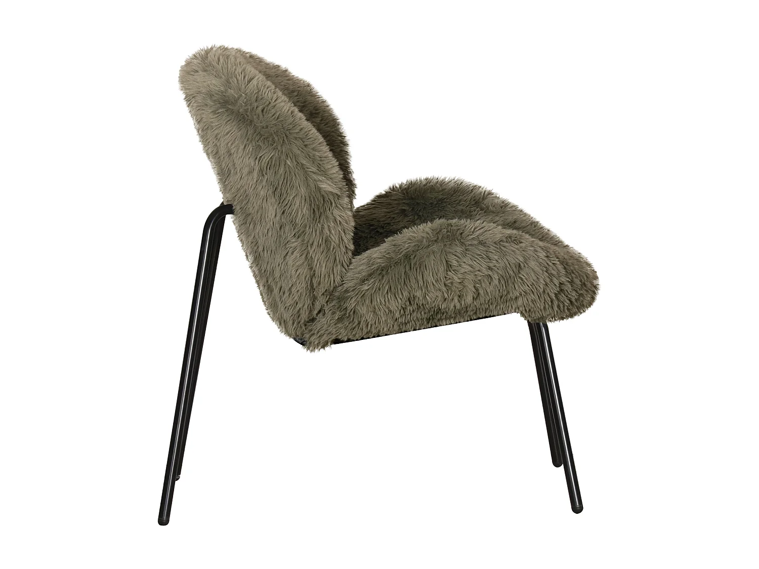 Fauteuil en fausse fourrure vert SACHA - HAPPY GARDEN