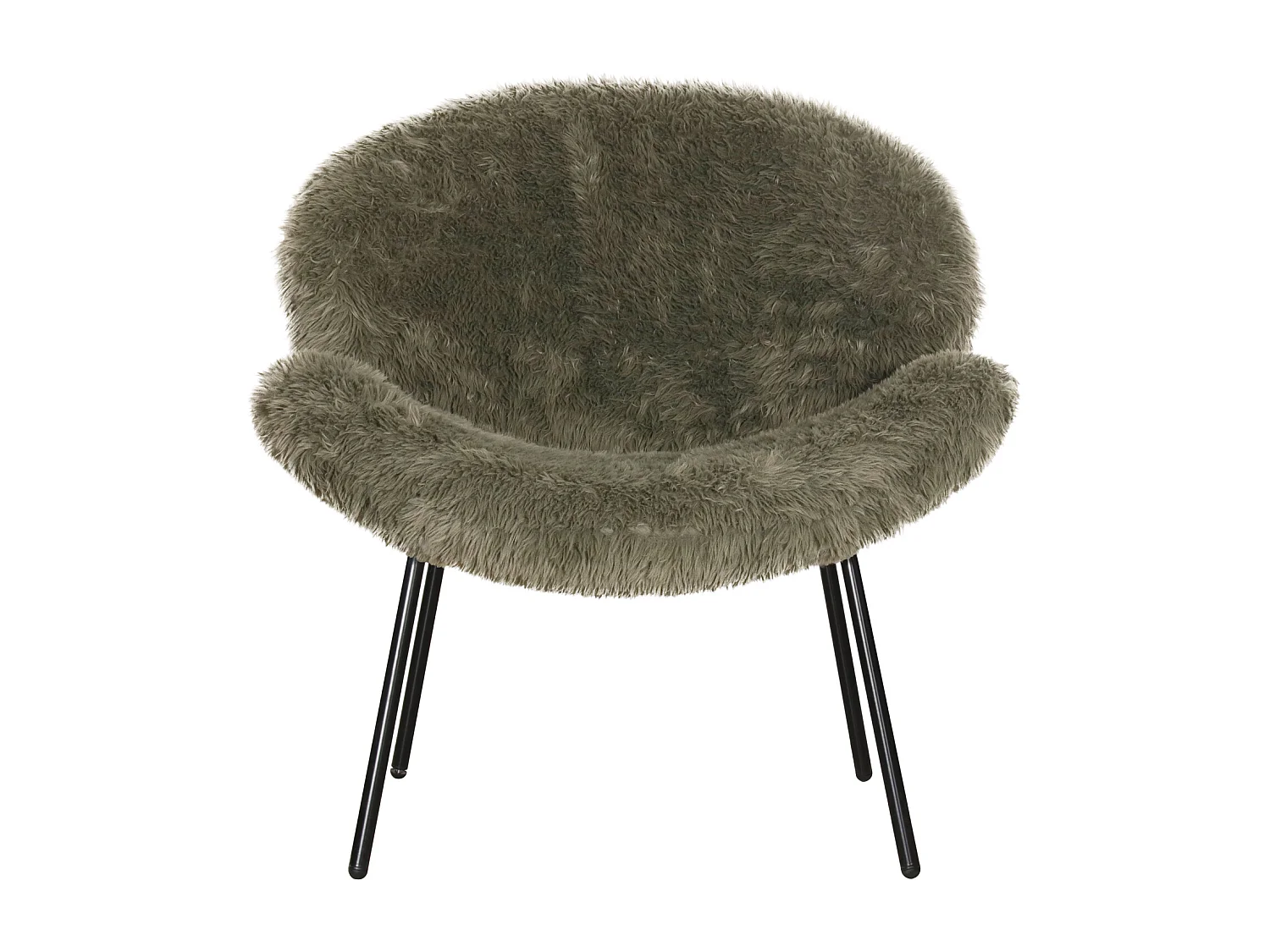 Fauteuil en fausse fourrure vert SACHA - HAPPY GARDEN