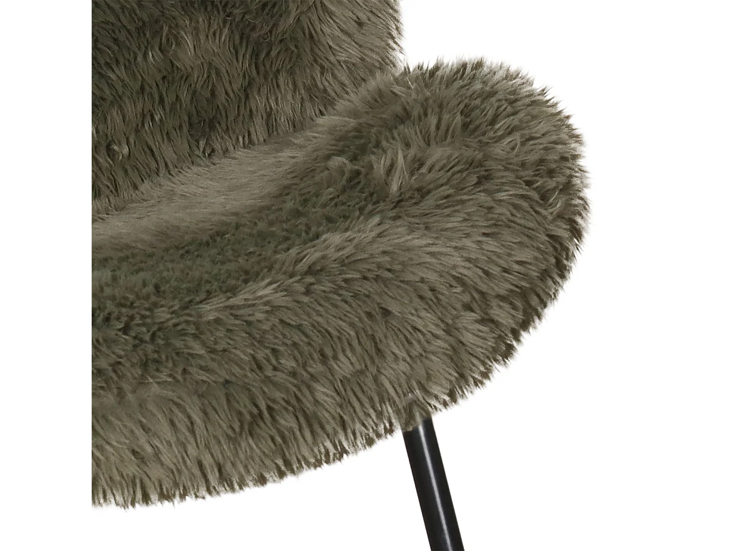 Fauteuil en fausse fourrure vert SACHA - HAPPY GARDEN