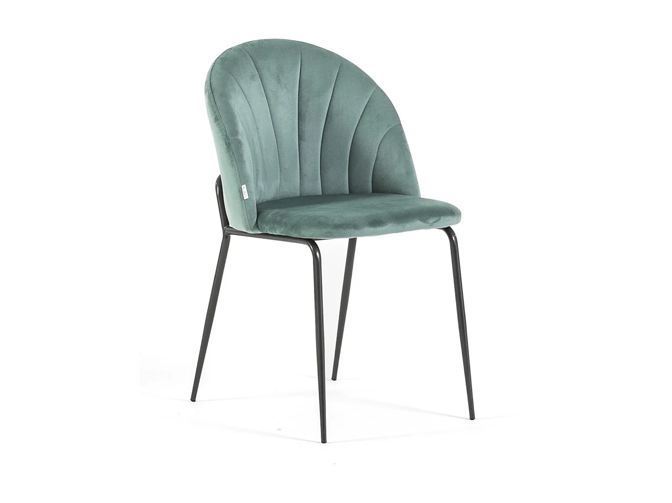 Set di 2 sedie da interno in velluto, imbottite, gambe in metallo, design elegante per cucina, sala da pranzo e ristorante – Verde giada/Grigio – Sonia