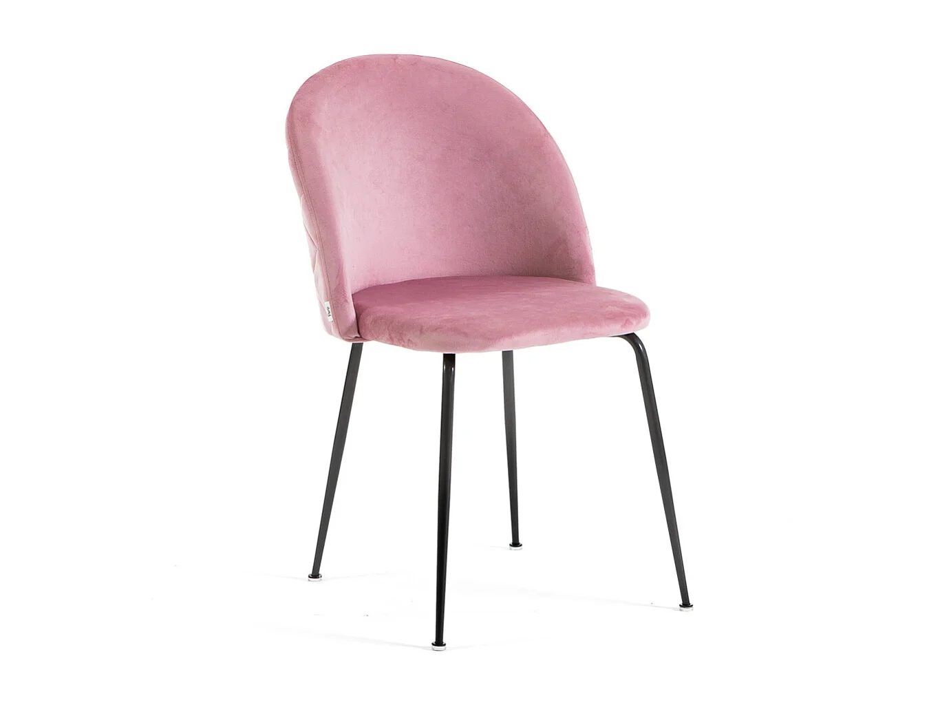Lot de 2 chaises en velours avec pieds en métal, design élégant pour cuisine, salle à manger, bar ou restaurant – Sara – Rose/Gris foncé