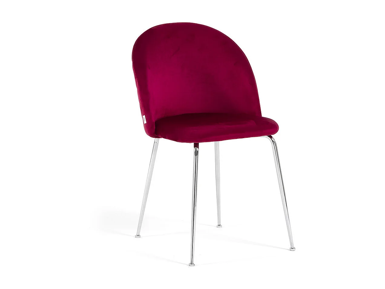 Lot de 2 chaises en velours avec pieds en métal, design élégant pour cuisine, salle à manger, bar ou restaurant – Sara – Amarena/Argent