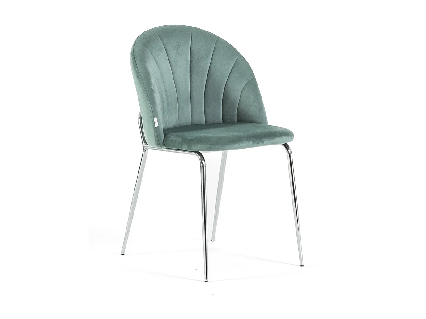 Lot de 2 chaises en velours d’intérieur, rembourrées, pieds en métal, design élégant pour cuisine, salle à manger,restaurant – Vert jade/Argent –Sonia