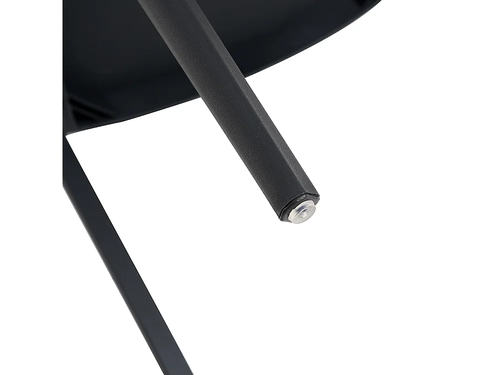 Lot de 6 chaises empilables en polypropylène renforcé de fibre de verre pour jardin ou intérieur, hydrofuges et résistantes, design moderne - SOLE - Noir
