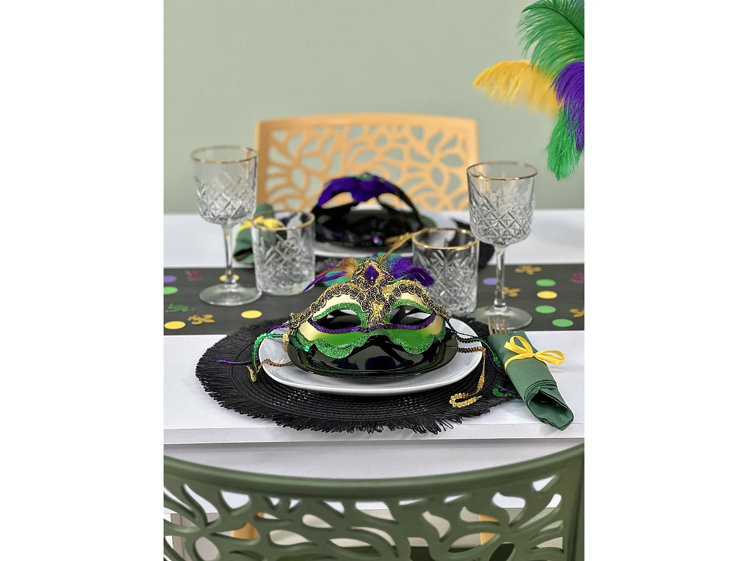 Lot de 6 chaises en polypropylène renforcé de fibre de verre empilables pour extérieur et jardin, bar, restaurant, cuisine design moderne - Anna - Moutarde