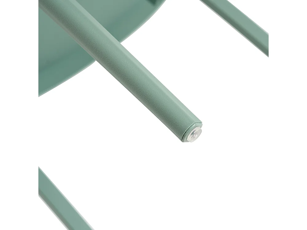 Lot de 6 chaises empilables en polypropylène renforcé de fibre de verre pour jardin ou intérieur, hydrofuges et résistantes, design moderne - SOLE - Sauge